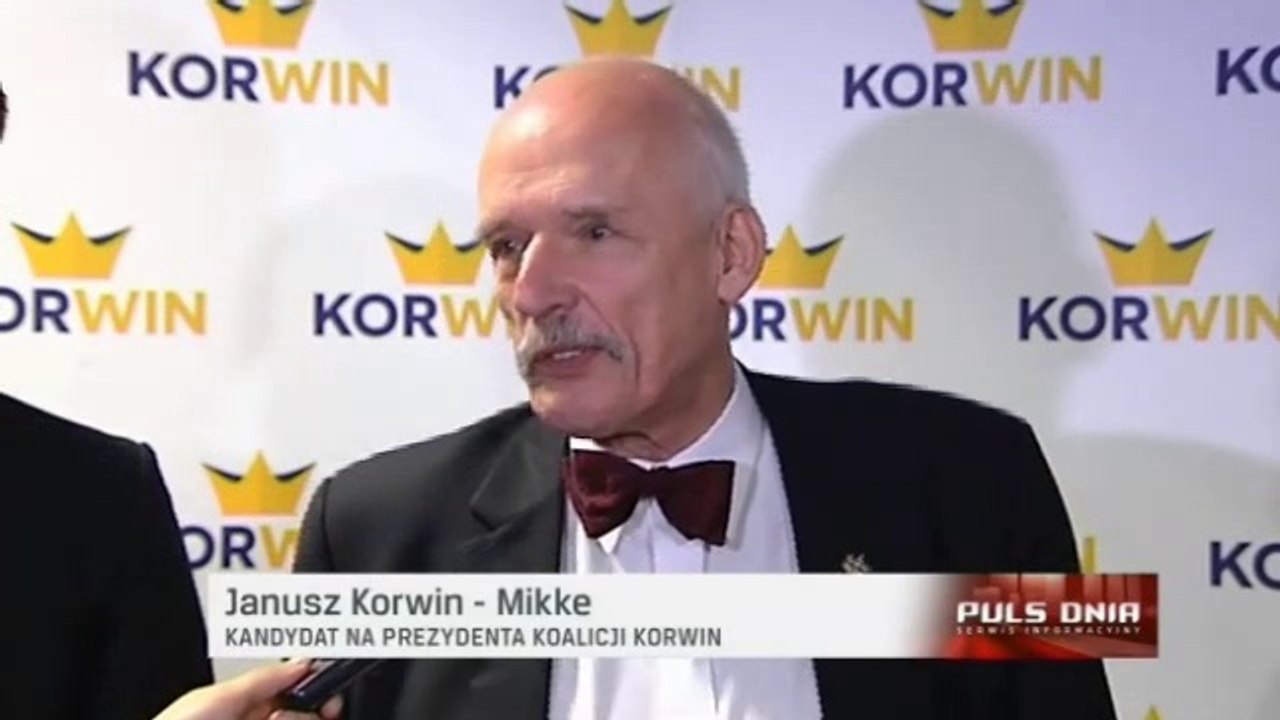 Janusz Korwin-Mikke - Kandydat na Prezydenta RP odwiedził Poznań / Puls Dnia 21.02.2015