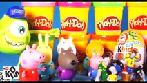 Peppa Pig Play Doh Kinder Surprise Eggs - Peppa Pig Unpacks Surprise Eggs - Thomas And Fri