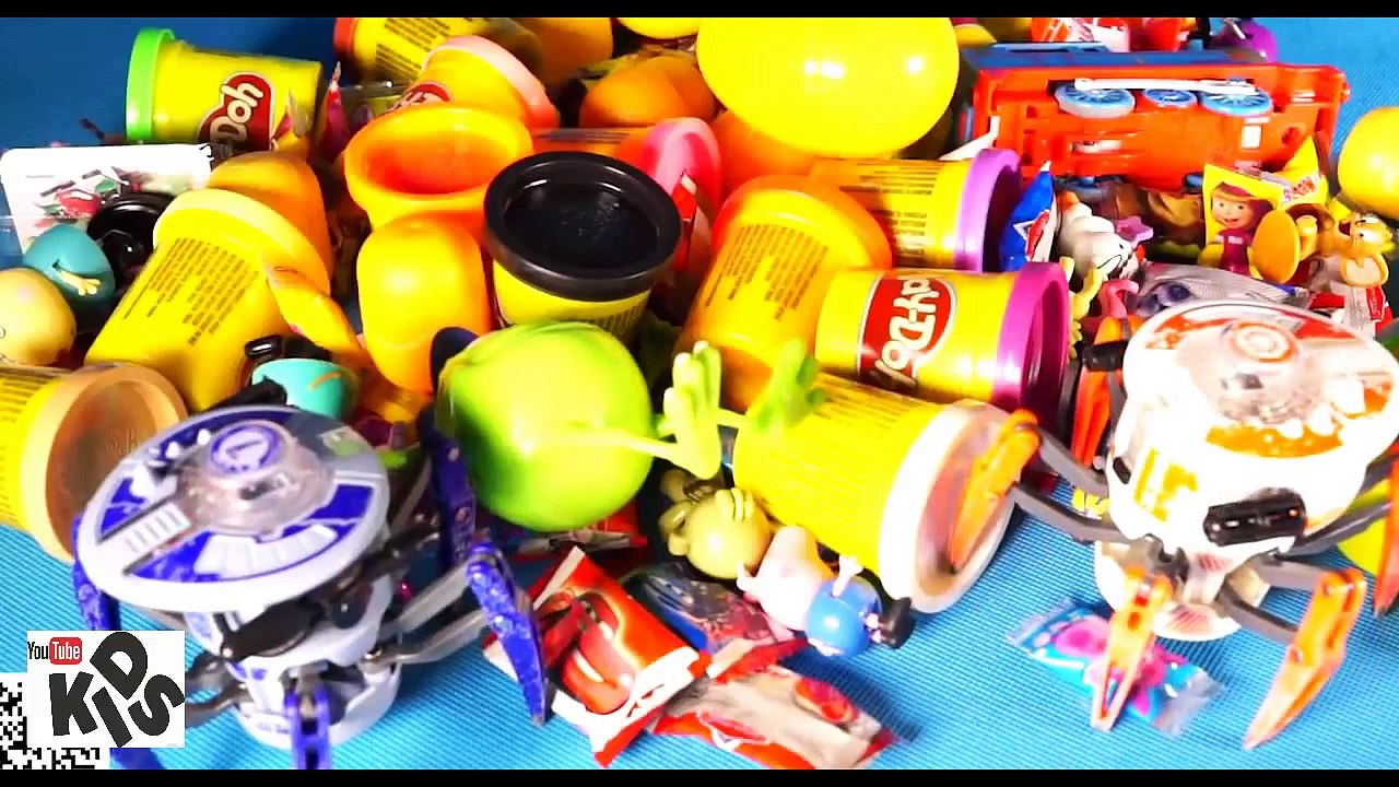 Giant Kinder Surprise Eggs Play Doh Egg Peppa Pig Barbie Princess Thomas and Friends Toys
