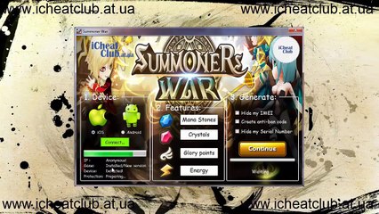 Summoners War Sky Arena Ressources Générateur 2015 | Pierres de Mana, Cristaux, Glory Points, de l'énergie français