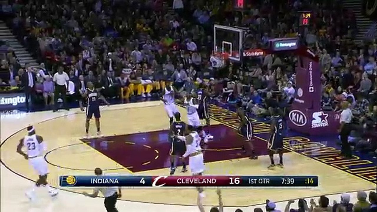 LeBron James Serves the Sweet No-Look Dish to Irving