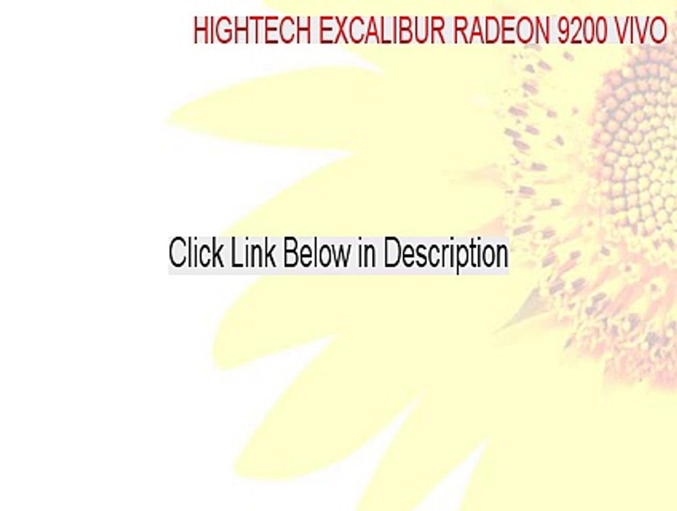 HIGHTECH EXCALIBUR RADEON 9200 VIVO Keygen [Instant Download]