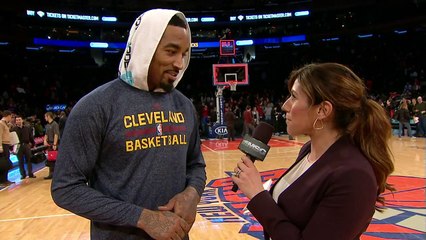 Postgame- J.R. Smith - Cavaliers vs Knicks - February 22, 2015 - NBA Season 2014-15