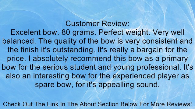 JonPaul Avanti Model Carbon Fiber 4/4 Cello Bow Review