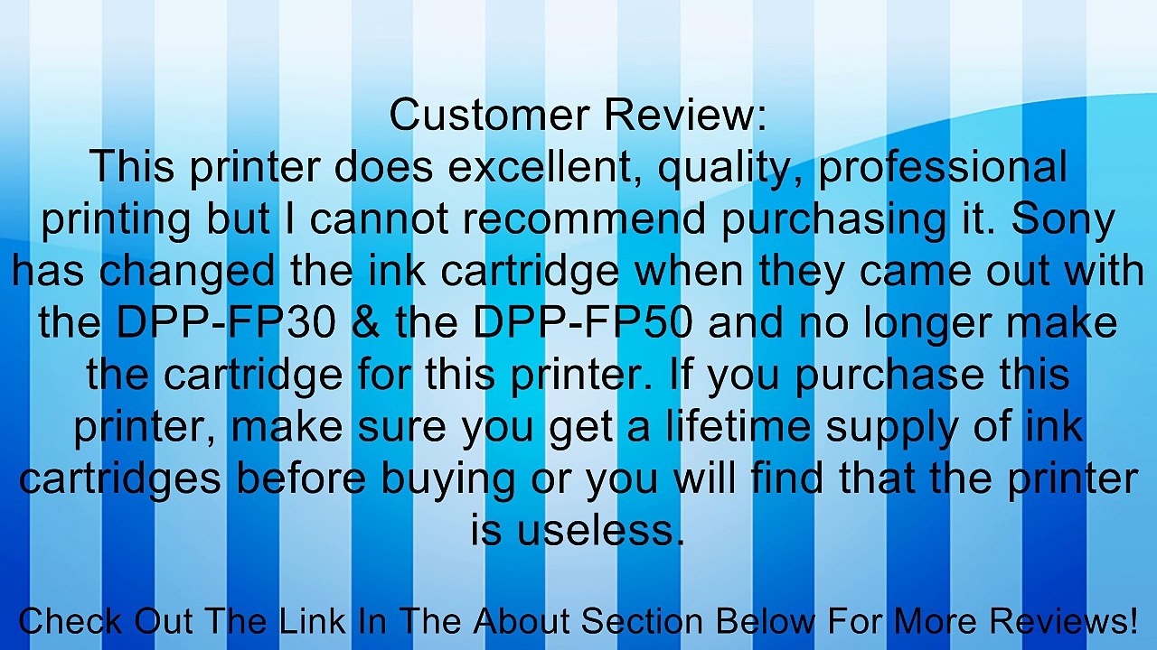 Sony DPP-EX50 Digital Photo Printer Review
