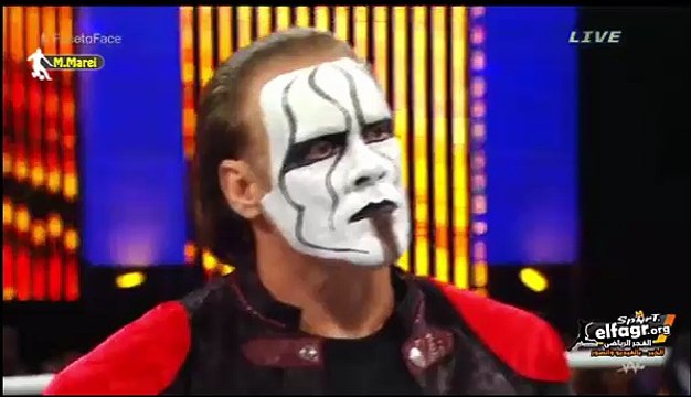 تربل اتش و ستينج يتشاجران بقوة بأستخدام المطرقة و المضرب الأسود و ستينج يتحدى تربل اتش لمواجهته فى راسليمينا 31 | مهرجان فاست لاين 2015