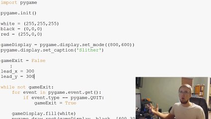 ---Pygame (Python Game Development) Tutorial - 7 - Moving Rectangle