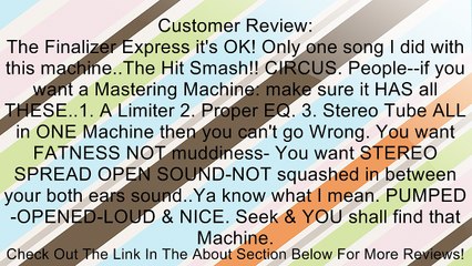 TC Electronic Finalizer Express Review