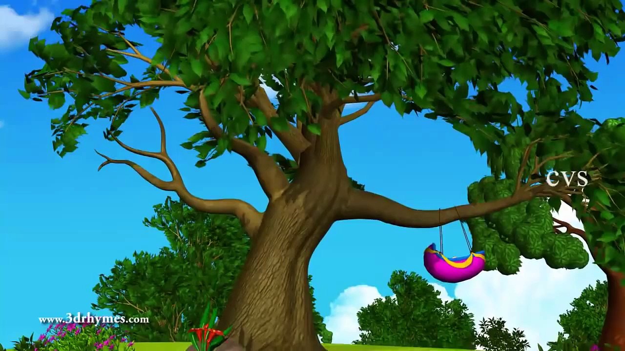 3D Animation Rock-A-Bye Baby English Nursery rhymes for children with lyrics