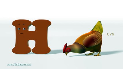 A is For Apple Nursery Rhyme- 3D Animation Alphabet ABC Phonics Songs for children