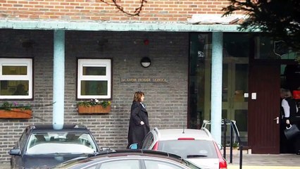 Joan Burton Entering Manor House School Raheny