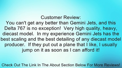 Gemini Jets Delta (Ron Allen C/S) B767-300 1:400 Scale Review