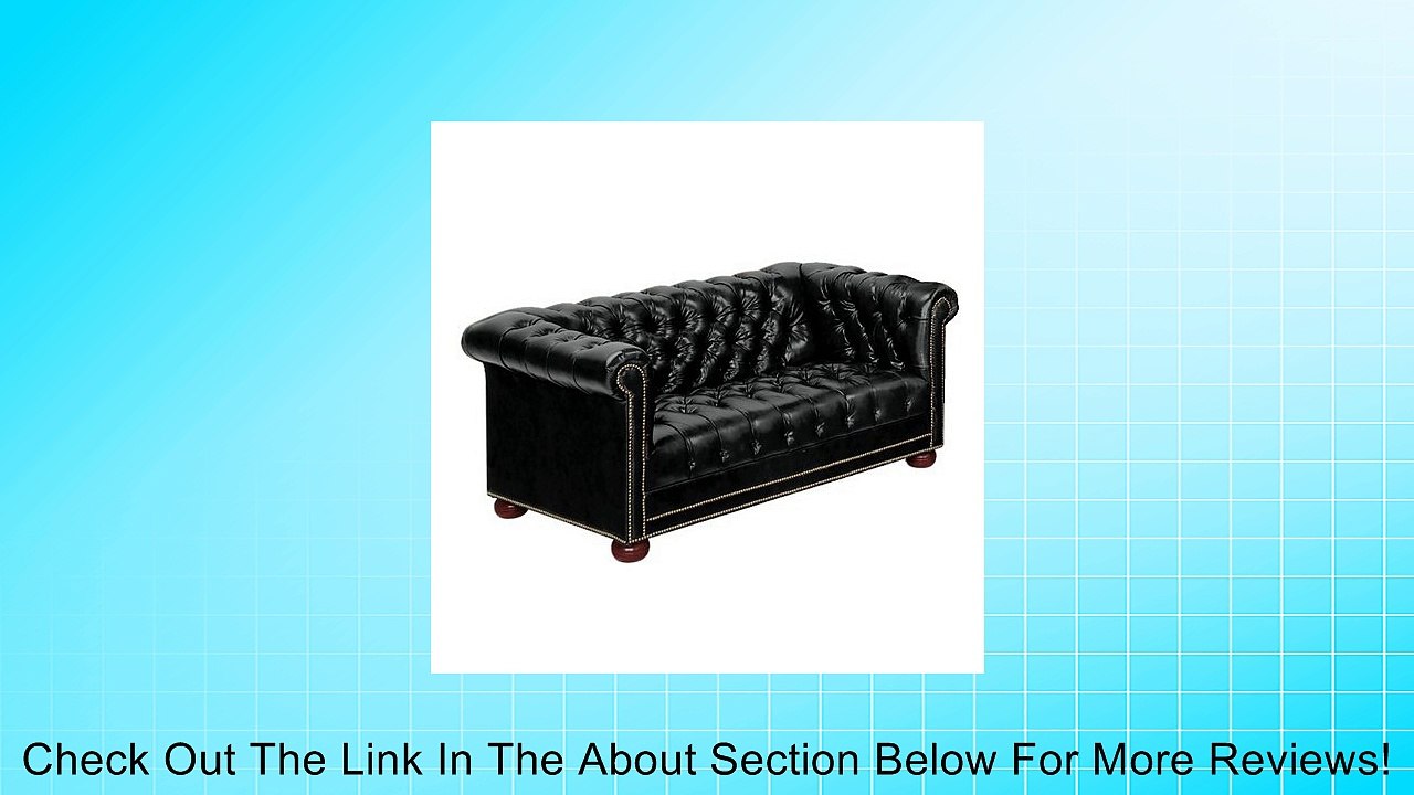 Chesterfield Traditional Leather Reception Room Loveseat Review