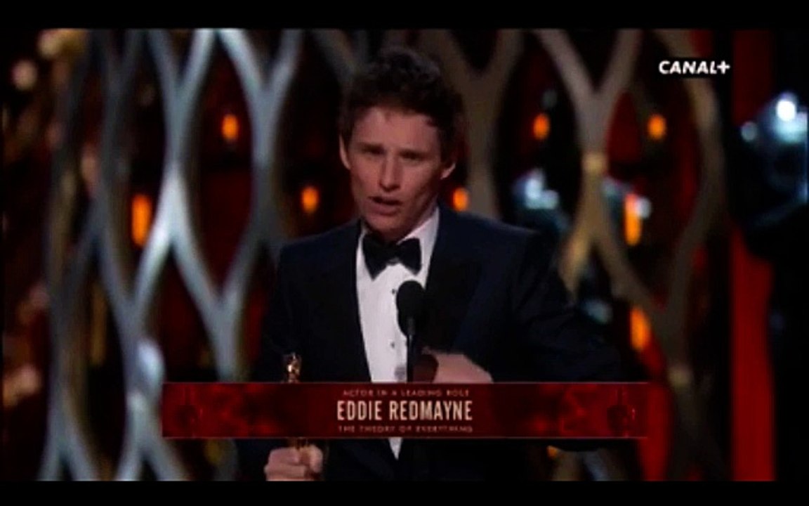 Oscars 2015 : Discours de remerciement d'Eddie Redmayne