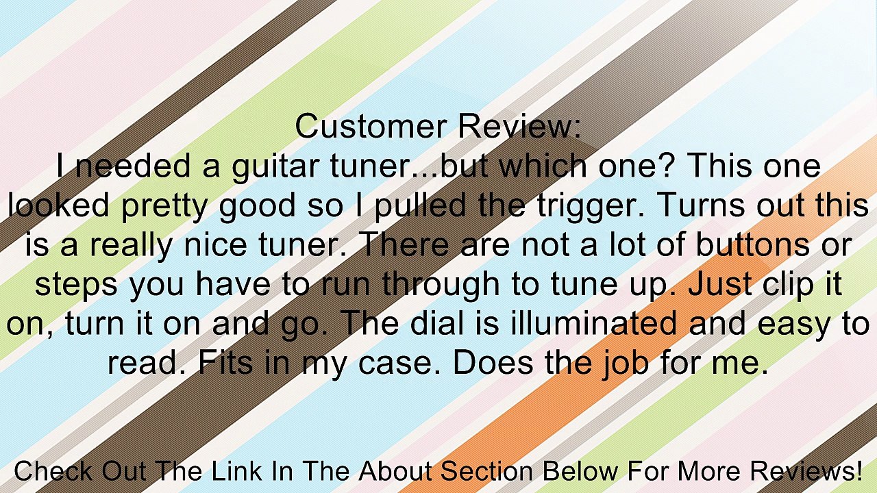 Crescendo Guitar Tuner - Clip On - Acoustic - Electric - Bass - Violin - Ukelele - Chromatic - Electronic Digital Tuner - Full Color - 360 Degree Swivel - Metronome - Tap Tempo - Variable A4 Frequency - Flat Tuning - Premium Clip-On Tuner - 2 Year Warrant