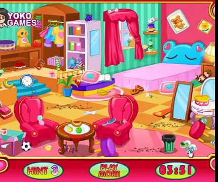 Clean My Room video for kids-Cleaning Game-Girls Games