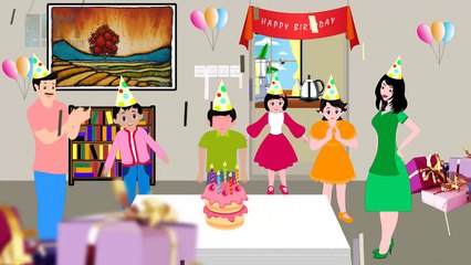 Happy Birthday Song - Nursery Rhymes For Kids - Cartoon Animation For Children