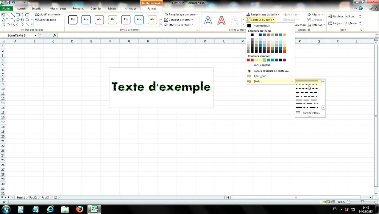 Tuto - Excel 2010 - Insérer et personnaliser une zone de texte
