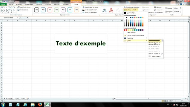 Tuto - Excel 2010 - Insérer et personnaliser une zone de texte