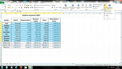 Tuto - Excel 2010 - Le tri des données