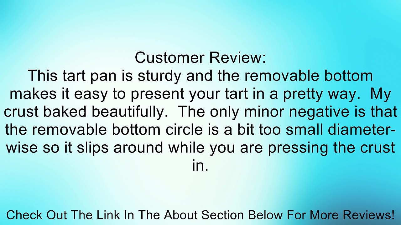 Fat Daddio's Anodized Aluminum Fluted Tart Pans with Removable Bottoms Review