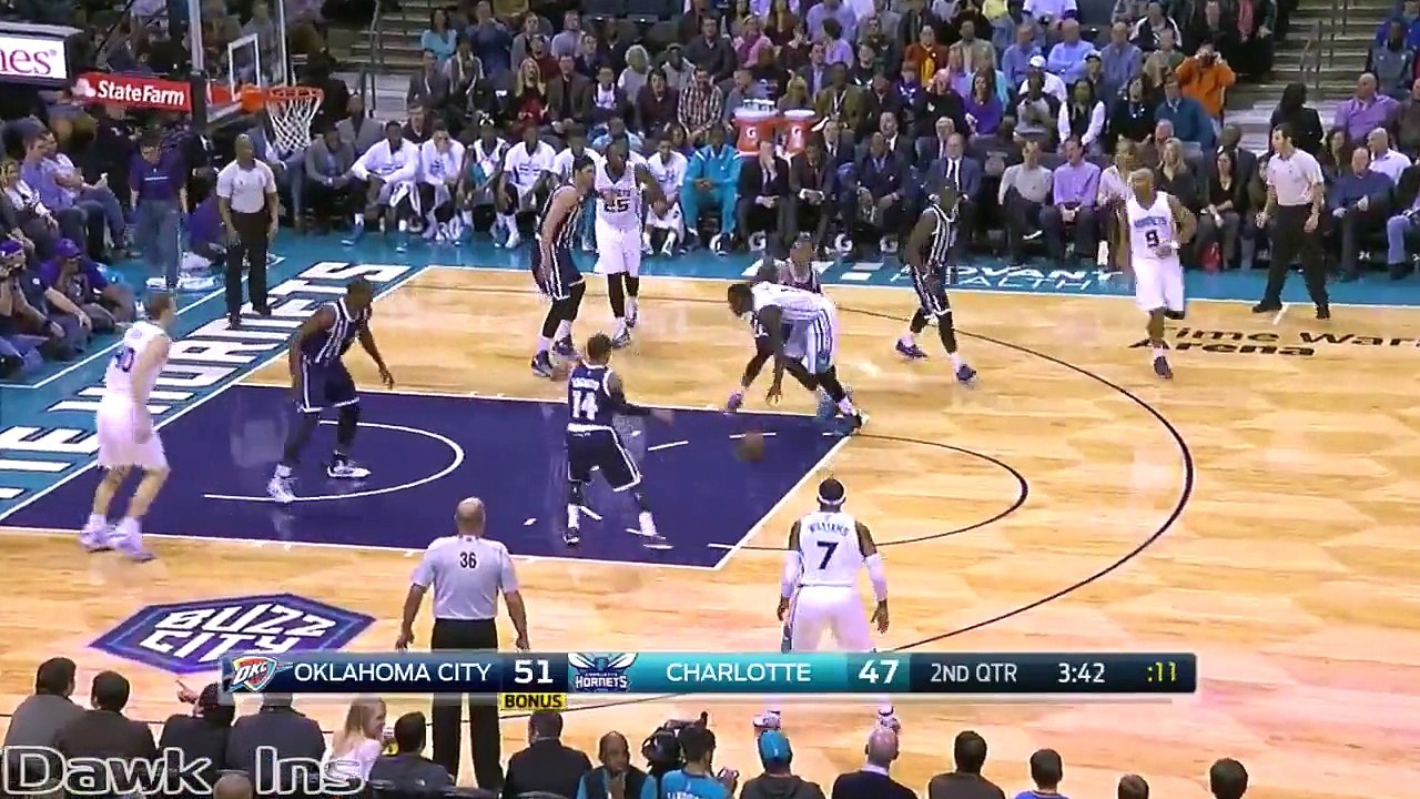 Enes Kanter & DJ Augustin & Kyle Singler Full Highlights 2015.02.21 at Hornets - Thunder Debut!