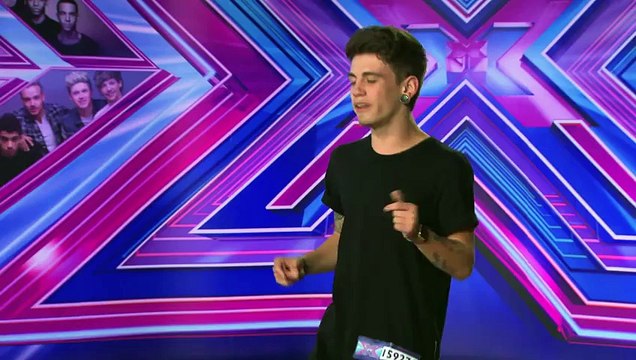 Jake Sims sings Stevie Wonder's Superstition Room Auditions Week 2 The X Factor UK 2014