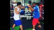 Manny Pacquiao looks ferocious in training with coach Buboy Pacquiao vs Mayweather 2015