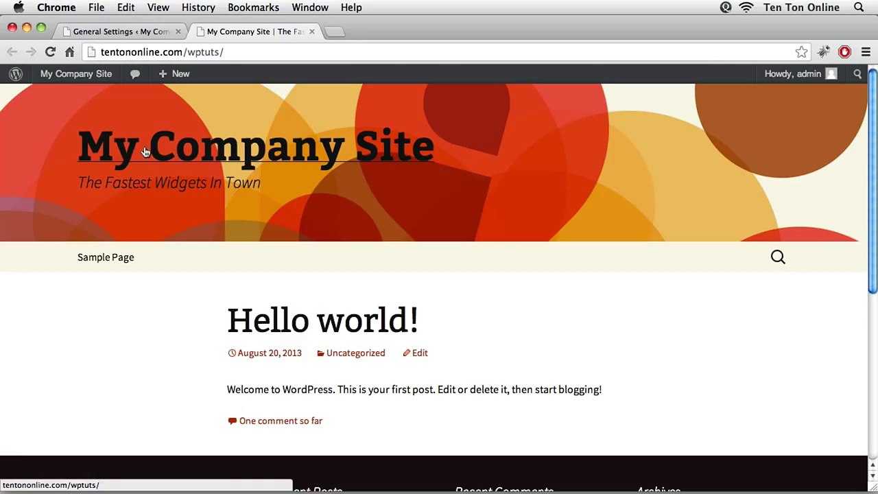 'How To Create A Website (Not A Blog) With WordPress' by Geoff Blake, TenTonOnline.com