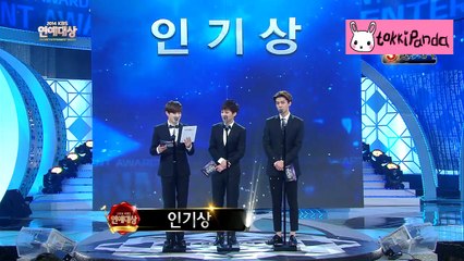 [ENG] 141227 Superman Is Back kids wins Popularity Award at 2014 KBS Entertainment Awards