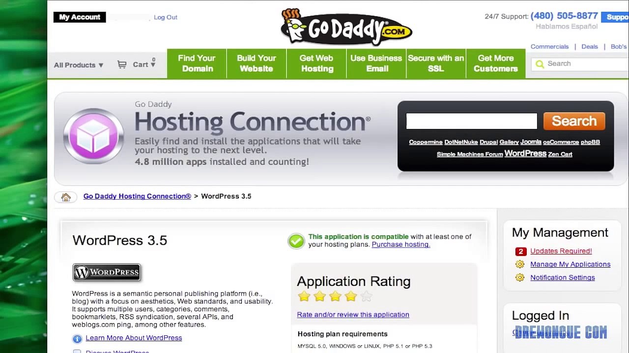 Install Wordpress on GoDaddy Hosting 2014