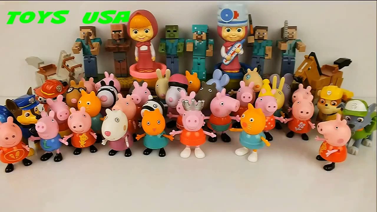 Peppa Pig Paw Patrol Play Doh Minecraft Маша и...