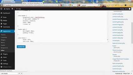 Wordpress 4.0 theme tutorial - Header and top menu customization.