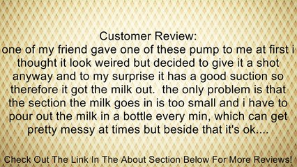 BREAST PUMP CARA 45 Size: ~ Review