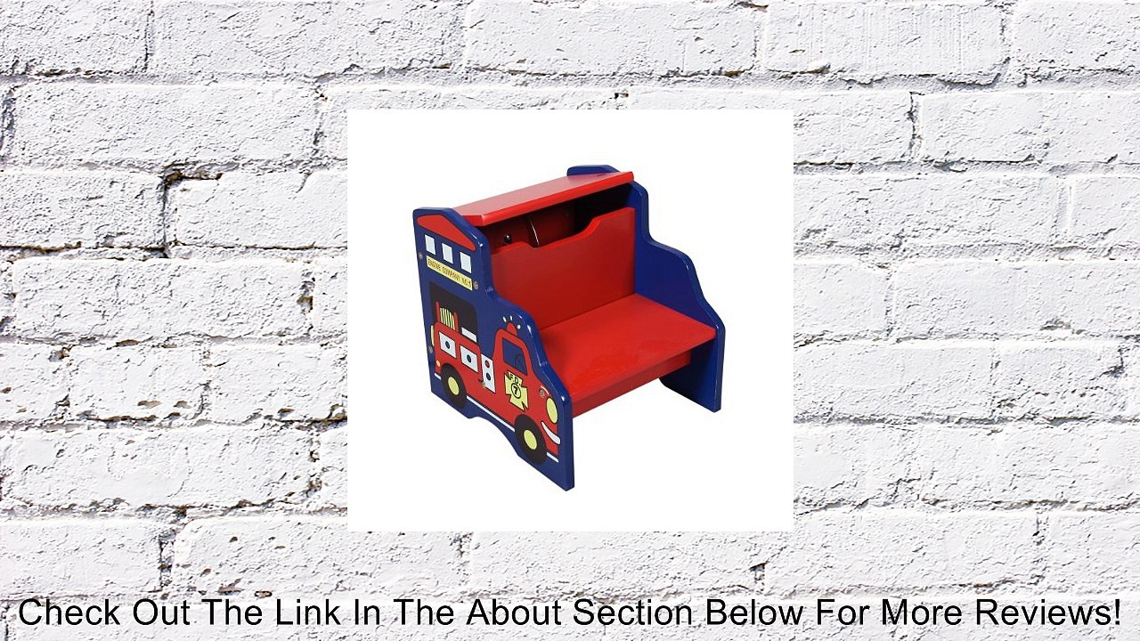 Gift Mark Fire Engine Step Stool with Storage Review