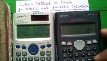 Euler Method Easily Explained On Casio fx-991ES and Casio fx-82MS Scientific Calculators!