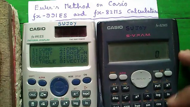 Euler Method Easily Explained On Casio fx-991ES and Casio fx-82MS Scientific Calculators!