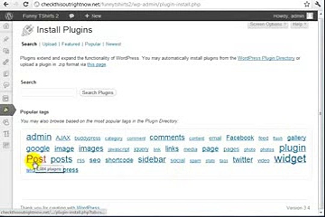 WordPress Tutorial For Beginners Part 9 - How To Instal Plugins
