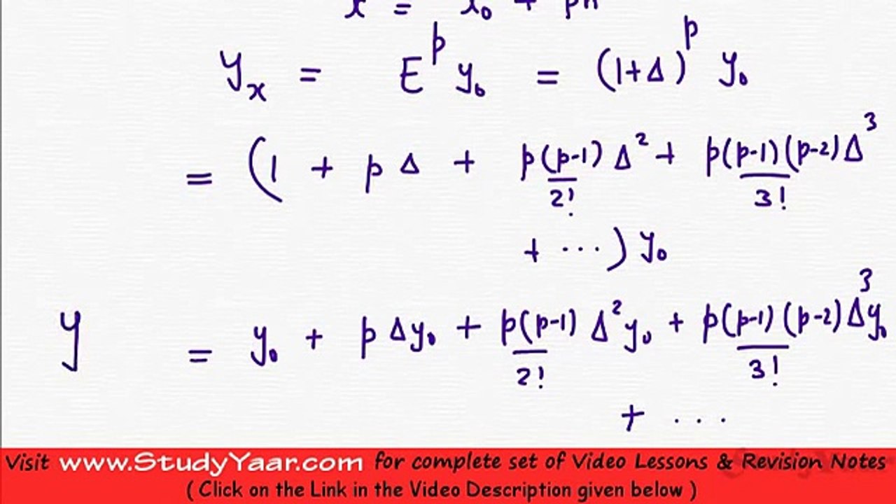 Newtons Forward Interpolation & Backward Interpolation Formula