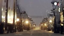 ادامه برف و بوران در شرق فرانسه و ترافیک سنگین در جاده های منتهی به آلپ
