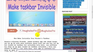 How To Make Invisible Taskbar