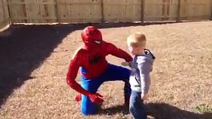 Real life spiderman daddy loves his son