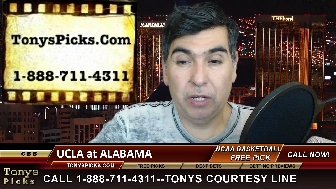 Alabama Crimson Tide vs. UCLA Bruins Free Pick Prediction NCAA College Basketball Odds Preview 12-28-2014