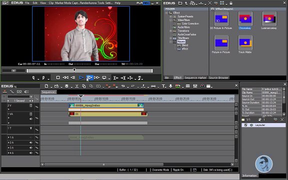 how to change a video backgrund in edius urdu tutorial