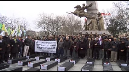 Hdp'den Saraçhane Parkı'nda 'Tabutlu' Uludere Anması