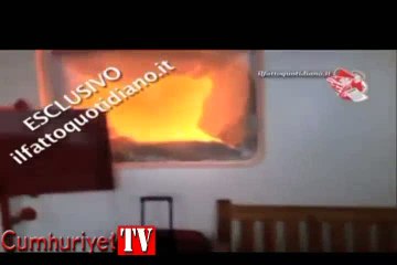 Yanan feribottaki dehşet anları kamerada