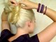 5 minute updo for everyday Top knot messy bun school hairstyles for long straight hair tutorial