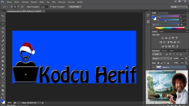 Photoshop ile Yazıya yada Resme Kar Efekti Verme