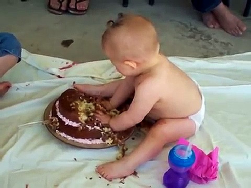 First Birthday Cake - Funny Baby