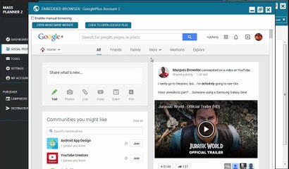 4. Adding new profiles in Mass Planner 2 - the social profiles tab